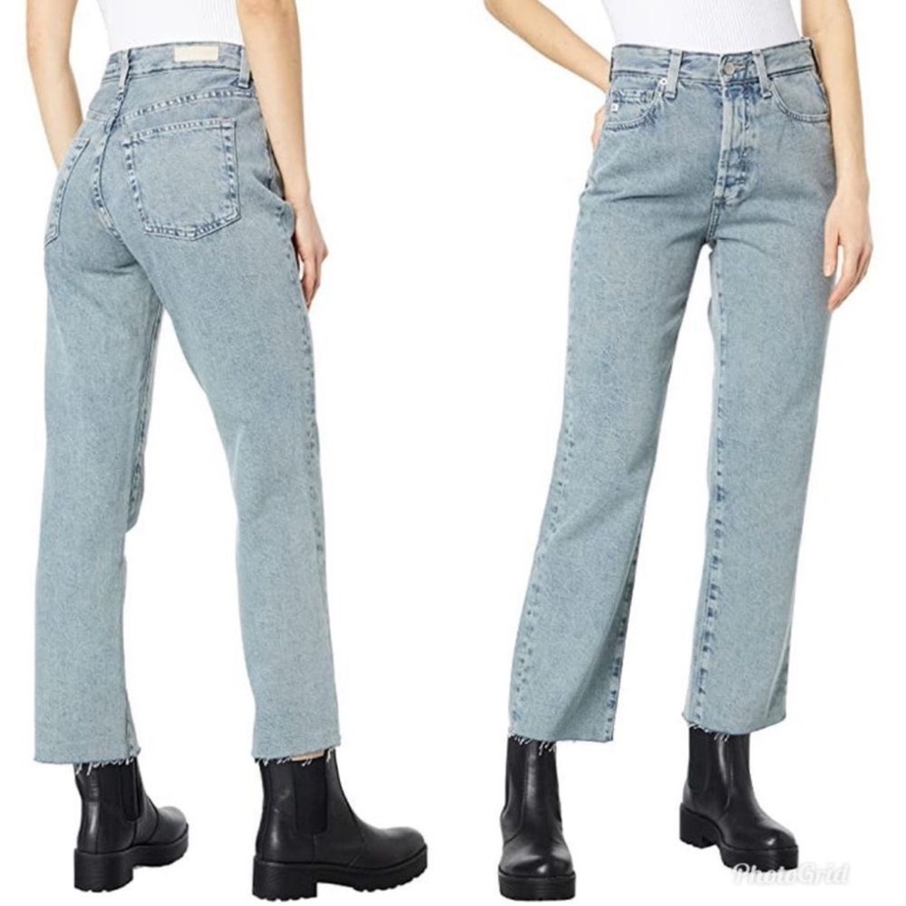 AG Adriano Goldschmied Light Blue Straight Leg Jeans